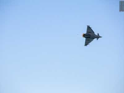 3) la presentazione degli aerei del reparto sperimentale volo �Eurofighter�...